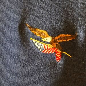 American Living Long Sleeve Pullover with Eagle and Flag Icon